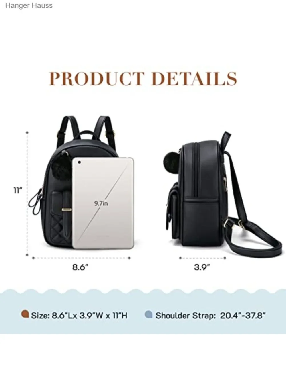Missnine Mini Backpack Cute Small PU Leather Daypack Women